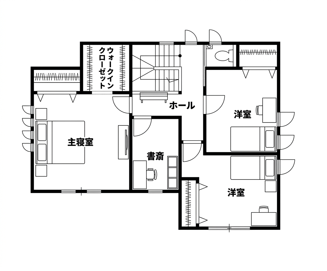 ミニマルスタイルの間取り図サンプル